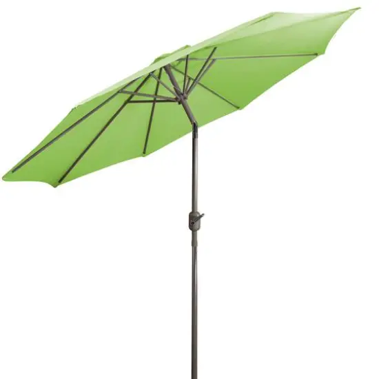 9ft. Outdoor Patio Market Umbrella with Hand Crank & Tilt Lime Green/Brown {7}