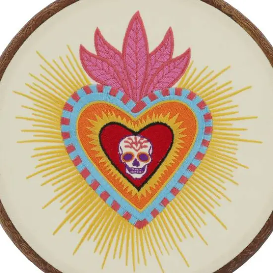 9.75" Day of the Dead Sacred Heart Wall D&eacute;cor in Embroidery Hoop by Ashland&reg; {3}