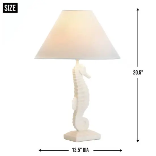 20.5'' White Seahorse Table Lamp {5}