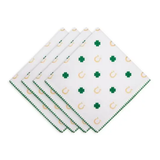 DII&reg; Clover Horseshoe Printed Napkins, 4ct. {1}