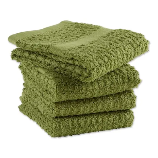 DII&reg; Solid Antique Green Waffle Terry Dish Towels, 4ct. {4}