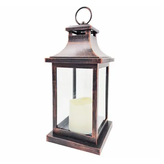 Kate Aspen&reg; Copper Hampton LED Vintage Decorative Lantern {1}