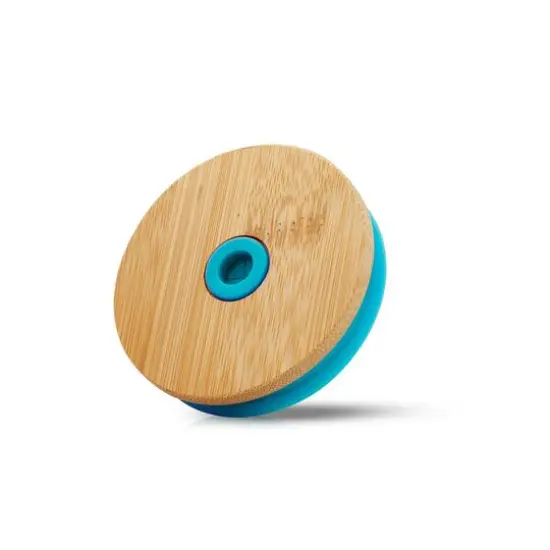 JoyJolt&reg; 20oz. Glass Tumbler with Straws & Silicone Sleeve Aqua {5}