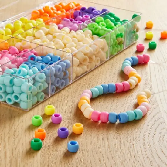 Multicolor Matte Pony Beads by Creatology&trade;, 6mm x 9mm {3}