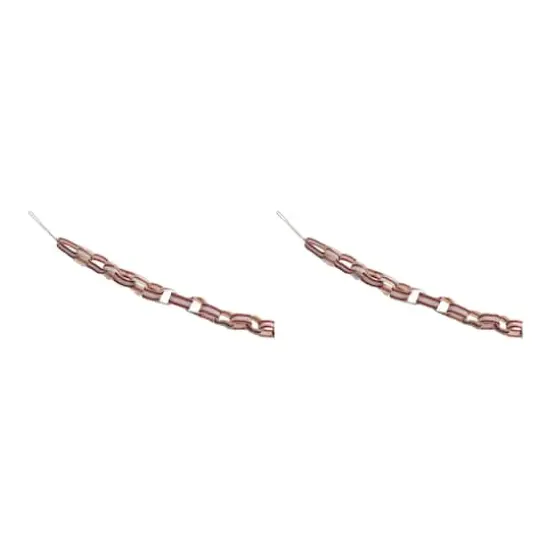 5ft. Red & Ivory Fabric Chain Garlands, 2ct. {1}