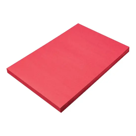 SunWorks&reg; 12" x 18" Holiday Red Construction Paper, 3 Packs of 100 Sheets {3}