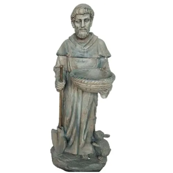 Santa's Workshop 29" Cold Cast St. Fiacre Statue {1}