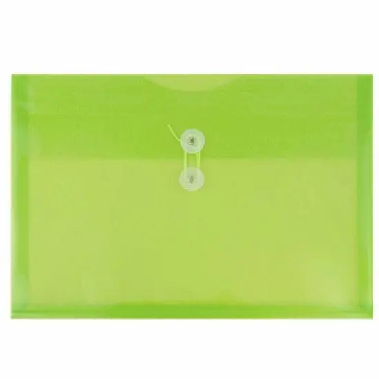 JAM Paper Booklet Plastic Envelopes with Button and String Closure, 108ct. Red {2}
