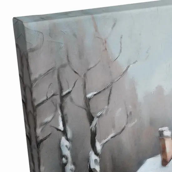 Neutral Winter Woods Canvas Wall Art {4}