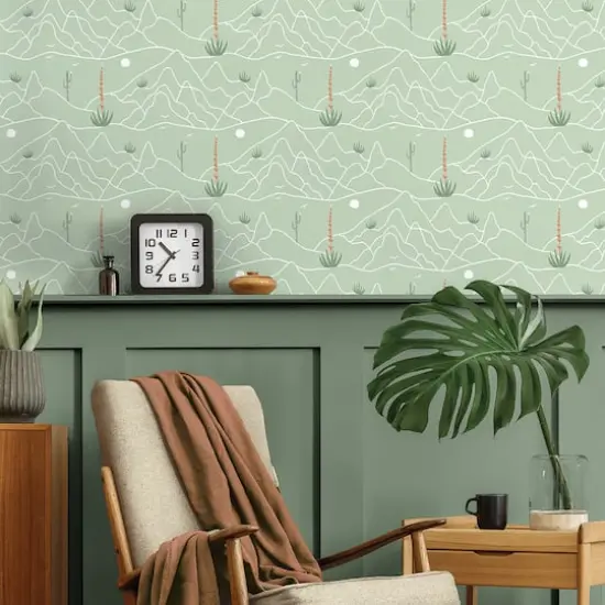 Elana Gabrielle Desert Afternoon Peel & Stick Wallpaper Sage {5}