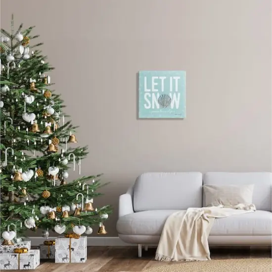 Stupell Industries Let It Snow Somewhere Else Holiday Canvas Wall Art {3}