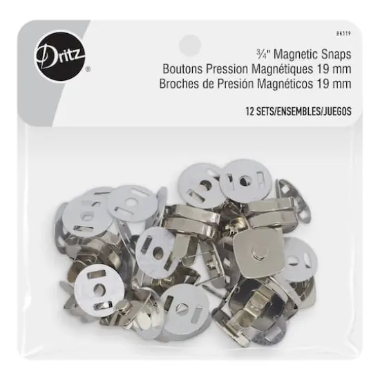 Dritz&reg; Silver Magnetic Snaps, 3/4" {1}