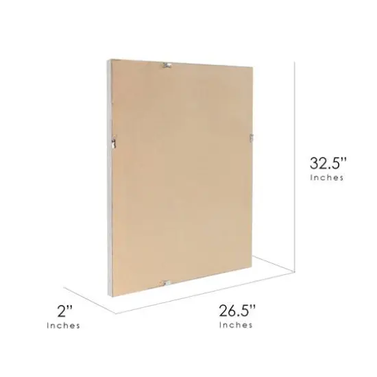 Head West Grey Wood Framed Beveled Accent Vanity Mirror {7}