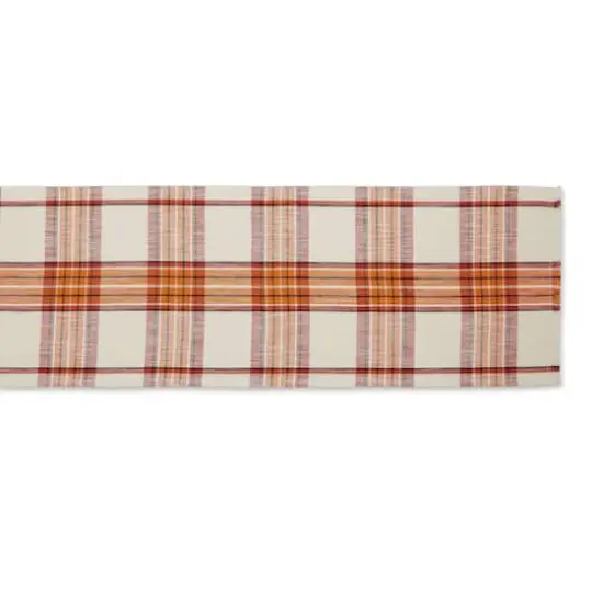 DII&reg; 72" Pumpkin Spice Plaid Table Runner {3}