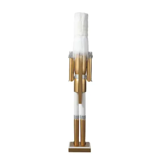 Glitzhome&reg; 42" Gold & White Christmas Nutcracker  {7}