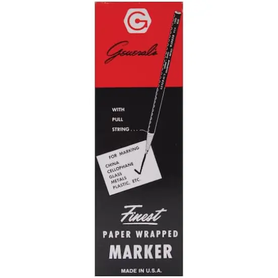 General's&reg; Finest Black Paper Wrapped Marking Pencils, 12ct. {1}