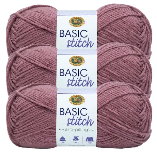3 Pack Lion Brand&reg; Basic Stitch Anti Pilling&trade; Yarn Deco Rose {1}