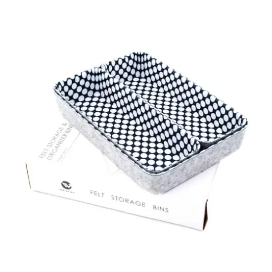 Welaxy Felt 3 Piece Polka Dot Drawer Organizer Set {8}