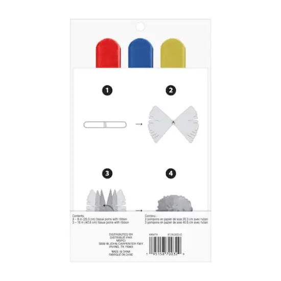 Rainbow Paper Pom-Pom Decorations Kit by Celebrate It&trade; {4}