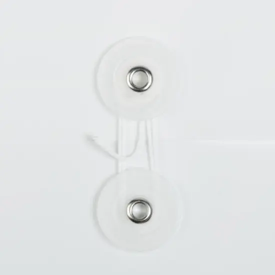 JAM Paper Letter Booklet Plastic Envelopes with Button & String Tie Closure, 12ct. White {7}