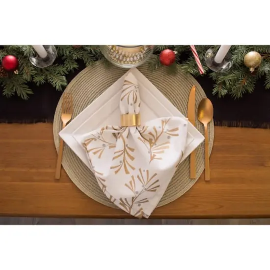 DII&reg; Metallic Holly Leaves Napkins, 6ct. {4}