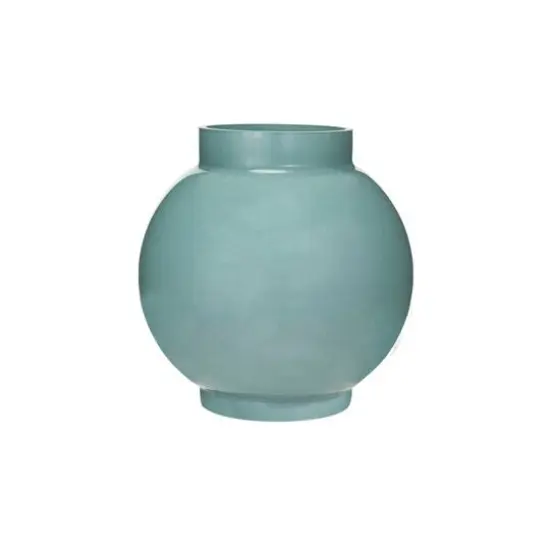 Hello Honey&reg; 7.25" Blue Round Glass Opaque Vase {1}