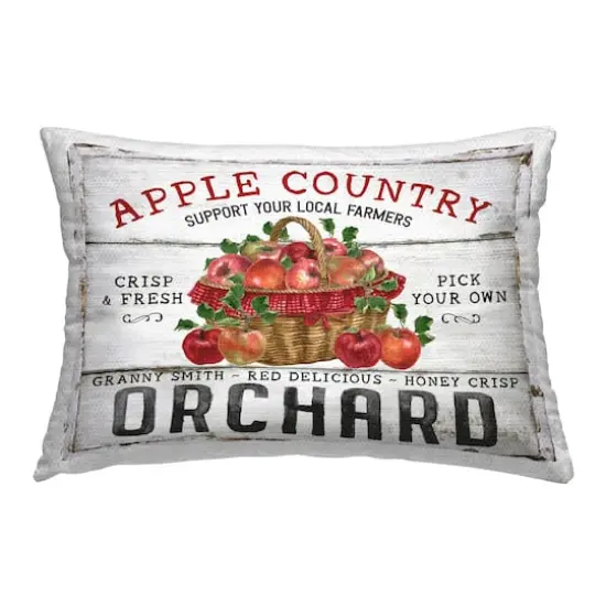 Stupell Industries Rustic Apple Orchard Outdoor Printed Pillow {1}