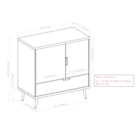 Walker Edison Birch 2 Door Accent Cabinet {8}