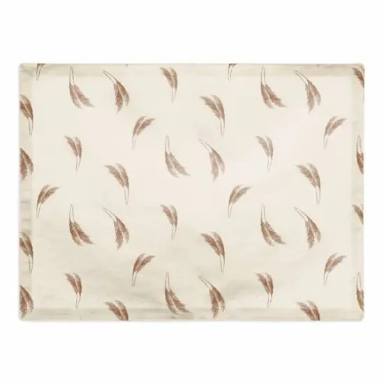 Feather Grass Cotton Twill Placemat Cream/Rust {1}