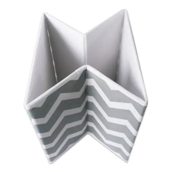 DII&reg; 11" Gray Chevron Square Non-Woven Fabric Cubes, 4ct. {3}