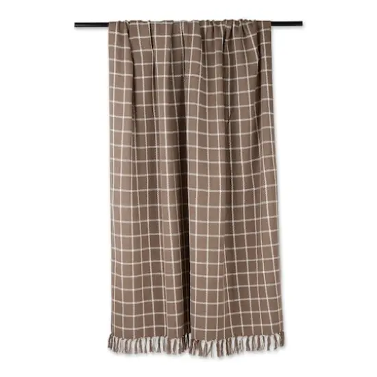 DII&reg; Checked Plaid Throw Brown {4}