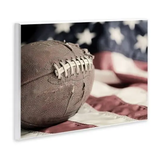 Stupell Industries Football & American Flag Wall Plaque Art {4}