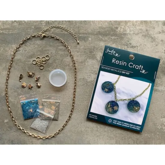 Jewelry Made By Me Resin Craft Seaside Pendant Mini Kit {3}
