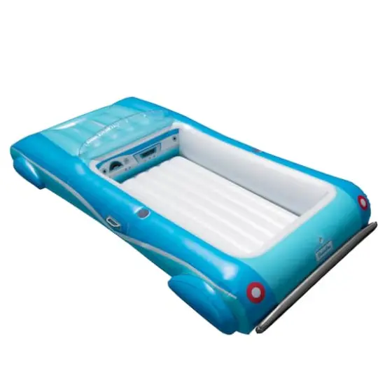 Swimline 8.75ft. Blue Classic Convertible Car Inflatable Swimming Pool Lounger Float {1}
