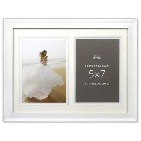 Expressions&trade; 2 Opening 5" x 7" White Collage Frame by Studio D&eacute;cor&reg; {1}