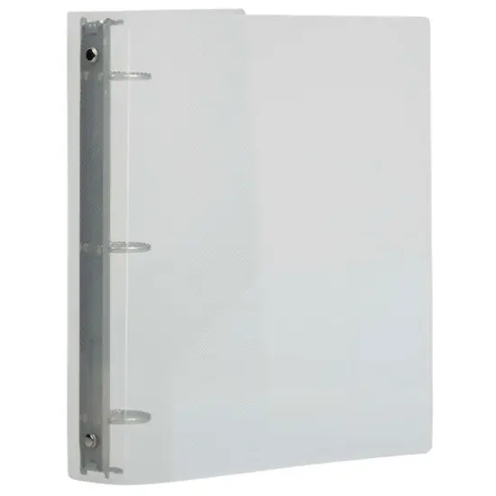 JAM Paper 1.5" Glass Twill Plastic 3-Ring Binder Clear {4}