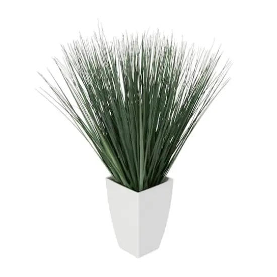 28" Foliage Artificial Plant with White Plastic Pot {1}
