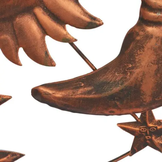 Brown Sun & Moon Rustic Metal Wall Decor {6}