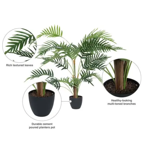 3ft. Potted Fern Palm with Real Touch Leaves {11}
