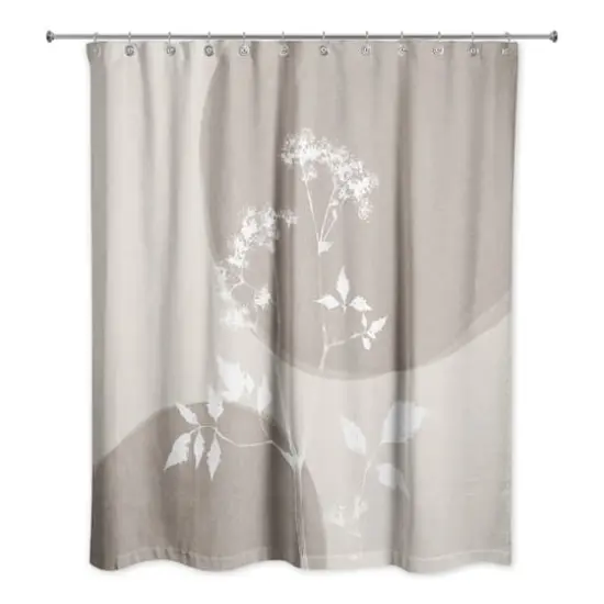 Neutral Boho Botanical 71" x 74" Shower Curtain {3}