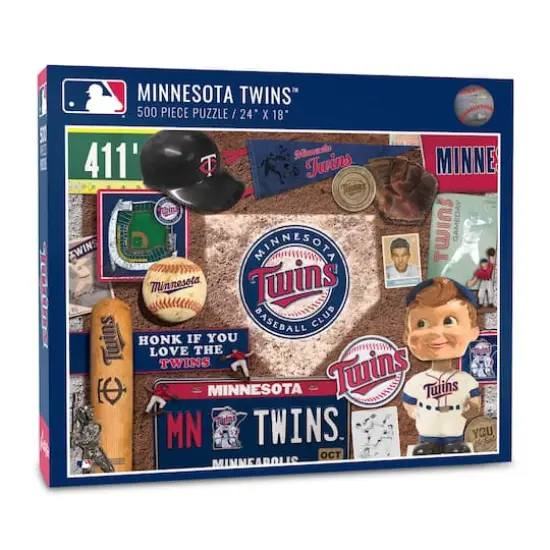MLB Baseball Retro Series 500 Piece Puzzle Minnesota Twins {1}