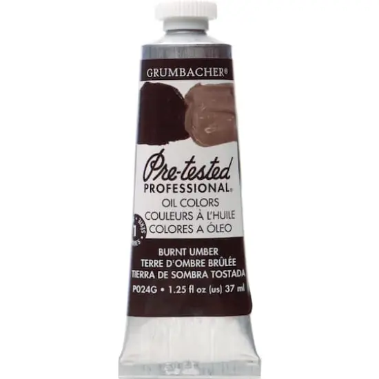 Grumbacher&reg; Pre-Tested Professional&reg; Oil Color Paint, 37mL Burnt Umber {1}