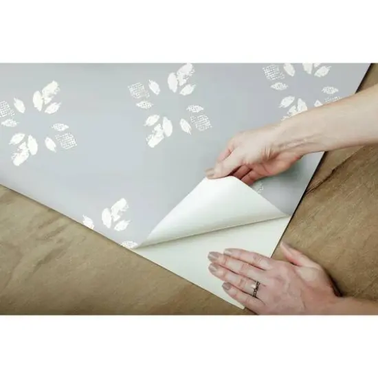 RoomMates Rose Lindo Pressed Petals Peel & Stick Wallpaper Gray {8}