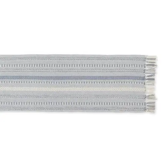 DII&reg; 72" Braided Stripe Table Runner Cool Gray {4}