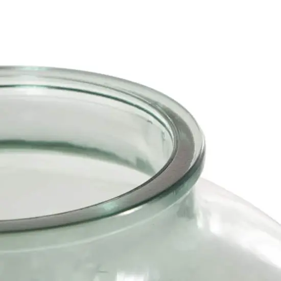 12.25" Green Spotted Glass Jar Vase {4}