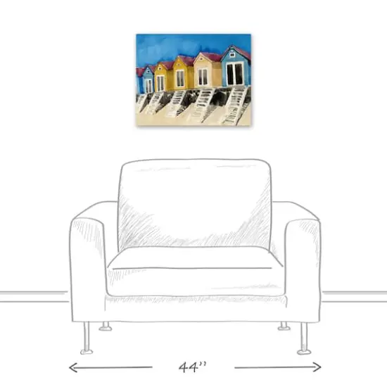 Beach Houses 20" x 16" Canvas Wall Art {4}