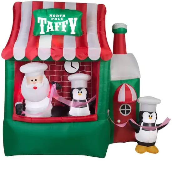 7f.t Airblown® Inflatable Christmas North Pole Taffy Stand {1}