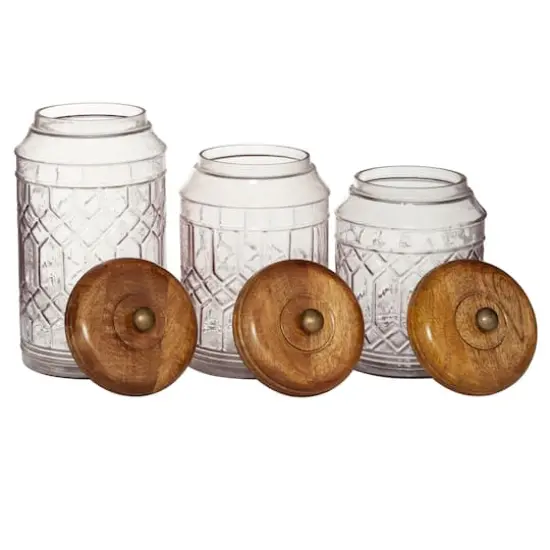 Clear Glass Farmhouse Decorative Jars, 3ct. {5}