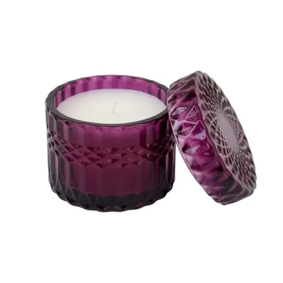 6oz. Ember Berry Scented Dark Purple Glass Candle {3}