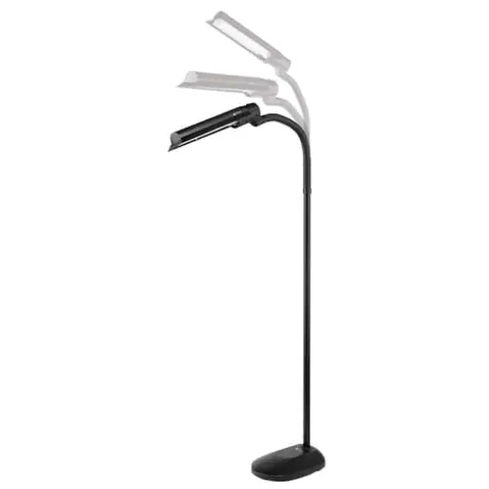 OttLite 62" Black 18W Wingshade Floor Lamp {4}